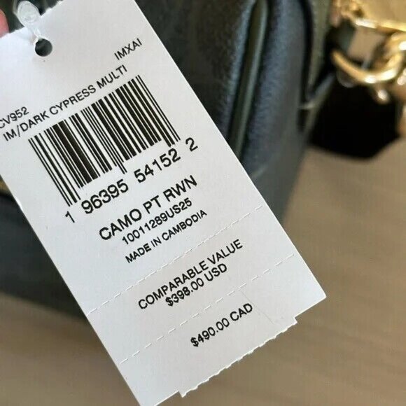 COACH CAMO ROWAN SATCHEL IN SIGNATURE CANVAS HANDBAG/Wallet option NWT - Picture 6 of 14